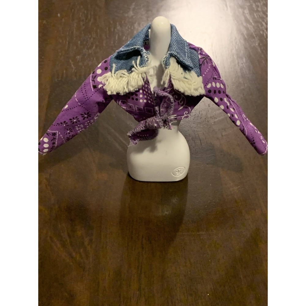 Vintage‎ 1994 Barbie Western Fun Fashion Purple Fringe Jacket/Boots #12776